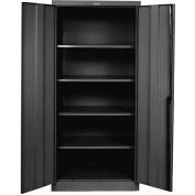 Hallowell400 Series Solid Door Storage Cabinet, 48x24x72,  Ebony, Unassembled