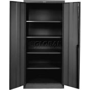 Storage Cabinet, 36"W x 18"D x 78"H, Midnight Ebony, Assembled