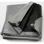 Tarp, 14x14 Weave, 12' x 16', Silver/Black