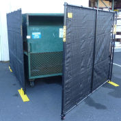 4 Sided Dumpster Enclosure With Gate, 7-1/2'W x 7-1/2'D x 6'H