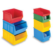 Schaefer Extra-Large Stacking Bins, Blue, 12"W x 20"D x 8"H