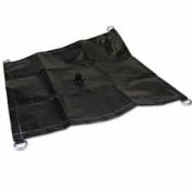 Black/Silver Poly Drain Tarp, 4'x4'