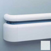 3-Piece Handrail System, Vinyl w/Aluminum Retainer, 6.25" Face 12' Long, Blue Ice