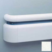 3-Piece Handrail System, Vinyl w/Aluminum Retainer, 6.25" Face 12' Long, White Sand