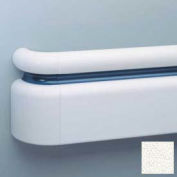 3-Piece Handrail System, Vinyl w/Aluminum Retainer, 6.25" Face 12' Long, Mission White