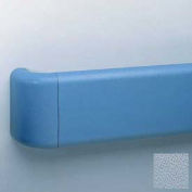 Crash Rail-Type Handrail, Vinyl W/Aluminum Retainers, 5-1/2''H x 12'L, Blue Fog