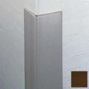 Flexible Vinyl Corner Guard, 2-1/2" Wings, 3/16" Radius, 4'H, Brown