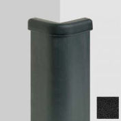 Corner Guard, 3" Wings, 10'H, W/Full-Height Galvanized Steel Retainer, Epdm Rubber