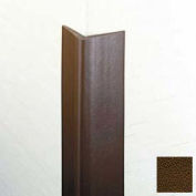 Flexible Vinyl Corner Guard, 1-3/4" Wings, 1/4" Radius, 4'H, Brown