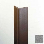 Flexible Vinyl Corner Guard, 1-3/4" Wings, 1/4" Radius, 4'H, Gray
