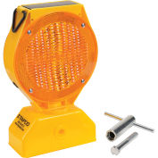 Individual Solar LED Barricade Light, Amber, 3-Way On/Off Switch