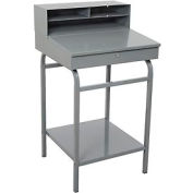 Open Steel Shop Desk - 24x22 - Gray