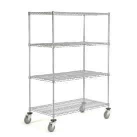 Nexel Wire Shelf Truck, 48x24x80, 1200 Pound Capacity