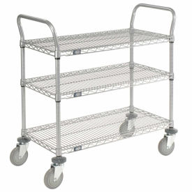 Nexel Wire Shelf Utility Cart, 3 Shelves, 800 Lb. Capacity, 36x24x38