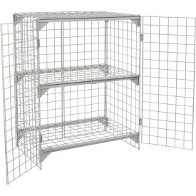 Global Industrial Wire Mesh Security Cage, 36"W x 24"D x 48"H