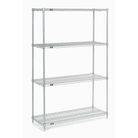 Nexel 14488C Nexel Chrome Wire Shelving, 48"W X 14"D x 86"H