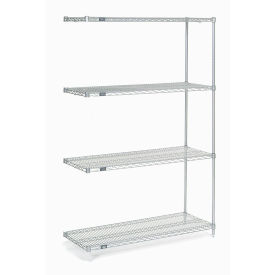 Nexel Chrome Wire Shelving Add-On, 48"W X 30"D x 86"H