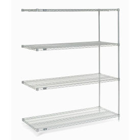 Nexel Chrome Wire Shelving Add-On, 60"W X 30"D x 86"H