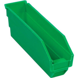 Plastic Shelf Bin Nestable 2-3/4"W x 11-5/8"D x 4"H Green - Pkg Qty 24