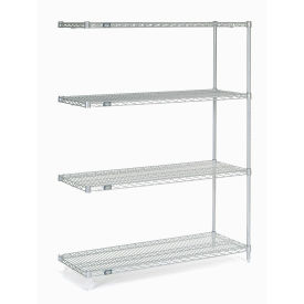 Nexel Chrome Wire Shelving Add-On, 48"W X 18"D x 54"H