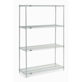 Nexel 14427C Nexel Chrome Wire Shelving, 42"W X 14"D x 74"H