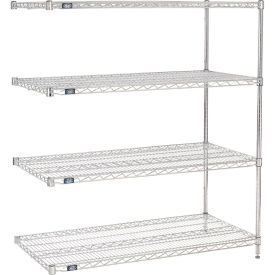 Nexel Chrome Wire Shelving Add-On, 54"W X 18"D x 86"H