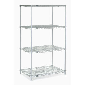 Nexel Wire Shelving, Poly-Z-Brite, 36"W X 18"D X 63"H