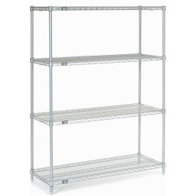 Nexel Wire Shelving, Poly-Z-Brite, 48"W X 18"D X 63"H