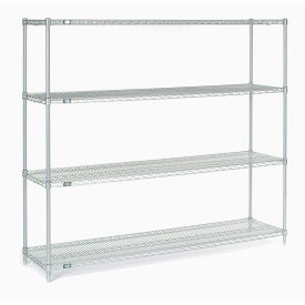 Nexel Wire Shelving, Poly-Z-Brite, 72"W X 18"D X 63"H