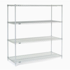 Nexel Wire Shelving, Poly-Z-Brite, 42"W x 21"D x 63"H