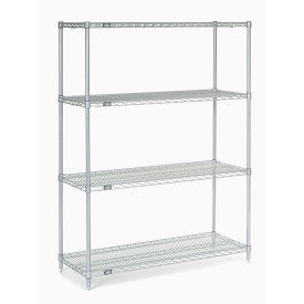 Nexel Wire Shelving, Poly-Z-Brite, 48"W x 21"D x 63"H