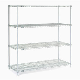 Nexel Wire Shelving, Poly-Z-Brite, 60"W X 24"D X 63"H