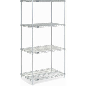 Nexel Wire Shelving, Poly-Z-Brite, 36"W X 24"D X 74"H