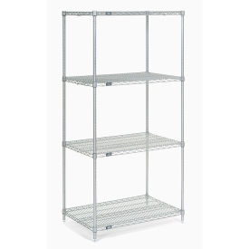 Nexel Wire Shelving, Poly-Z-Brite, 24"W X 18"D X 86"H