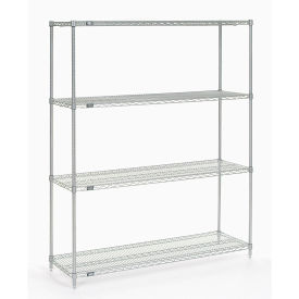 Nexel Wire Shelving, Poly-Z-Brite, 60"W x 21"D x 86"H