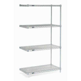 Nexel Wire Shelving Add-On, Poly-Z-Brite, 36"W X 18"D X 63"H