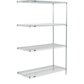 Nexel Wire Shelving Add-On, Poly-Z-Brite, 48"W X 18"D X 63"H