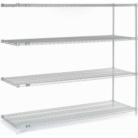 Nexel Wire Shelving Add-On, Poly-Z-Brite, 54"W X 18"D X 63"H