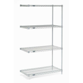 Nexel Wire Shelving Add-On, Poly-Z-Brite, 42"W X 24"D X 63"H