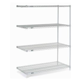 Nexel Wire Shelving Add-On, Poly-Z-Brite, 48"W X 24"D X 63"H