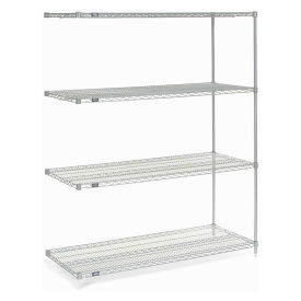 Nexel Wire Shelving Add-On, Poly-Z-Brite, 42"W X 18"D X 74"H