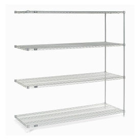 Nexel Wire Shelving Add-On, Poly-Z-Brite, 72"W x 21"D x 74"H
