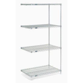 Nexel Wire Shelving Add-On, Poly-Z-Brite, 30"W X 24"D X 74"H