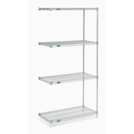 Nexel Wire Shelving Add-On, Poly-Z-Brite, 42"W X 24"D X 74"H