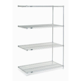 Nexel Wire Shelving Add-On, Poly-Z-Brite, 48"W X 24"D X 74"H