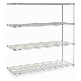 Nexel Wire Shelving Add-On, Poly-Z-Brite, 54"W X 18"D X 86"H