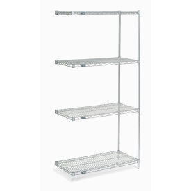 Nexel Wire Shelving Add-On, Poly-Z-Brite, 48"W x 21"D x 86"H