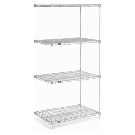 Nexel Wire Shelving Add-On, Poly-Z-Brite, 36"W X 24"D X 86"H