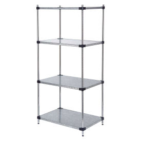 Nexel Shelving, Galvanized Steel, 48"W X 18"D X 63"H