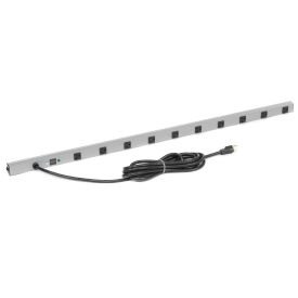 Wiremold 48" 10 Outlet Power Strip and Surge Protector 15-ft Cord, 20Amp